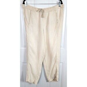 J. Jill Love Linen Ankle Pull-on Pants Size M Petite